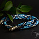 Lariat, string of beads 'Blue snake'. Lariats. IRNI. My Livemaster. Фото №5
