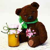 Куклы и игрушки handmade. Livemaster - original item Teddy Bears: Mini bear with a jar of honey from lilies. Handmade.