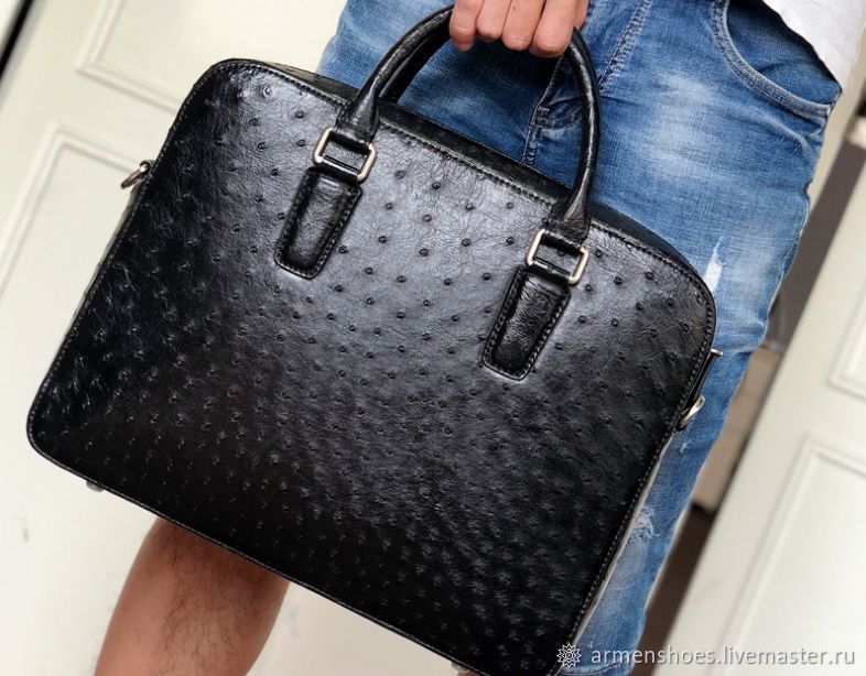 ostrich briefcase