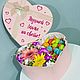 Подарок для мамы сердце с цветами и пирожными макаруни. Съедобные букеты. Sharik__LUX. Интернет-магазин Ярмарка Мастеров.  Фото №2