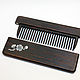 Order Wooden wenge comb in case with Inc pearl Sakura branch. WoCo. Livemaster. . Combs Фото №3
