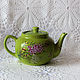 Ceramic teapot with painted 'Kipany tea'. Teapots & Kettles. painting and decoupage from Marina (sovaj). My Livemaster. Фото №6