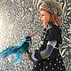 Авторская кукла «Синяя птица в руках». Интерьерная кукла. AR-dolls. Интернет-магазин Ярмарка Мастеров.  Фото №2