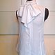 Blouse with a bow 42r.44r.46R.48R.50 / white viscose. Blouses. ERIO SHOP. Online shopping on My Livemaster.  Фото №2