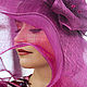 Summer hat made of straw with blue 'Raspberry'. Hats1. Novozhilova Hats. My Livemaster. Фото №4