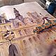 Watercolor painting Paris (beige gray-purple carousel). Pictures. Pastelena. My Livemaster. Фото №4