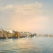 Картины и панно handmade. Livemaster - original item Photo picture for the interior Urban landscape panorama of St. Petersburg Pastel. Handmade.