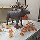 Фигурка лося из дерева, Статуэтки, Велиж,  Фото №1