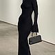 Креповый шёлк Saint Laurent. Цвет чёрный. Ткани. Mariteks  Итальянские  ткани. Интернет-магазин Ярмарка Мастеров.  Фото №2