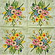 Napkin for decoupage floral bouquet print. Napkins for decoupage. materials for creative Anna Sintez. Online shopping on My Livemaster.  Фото №2