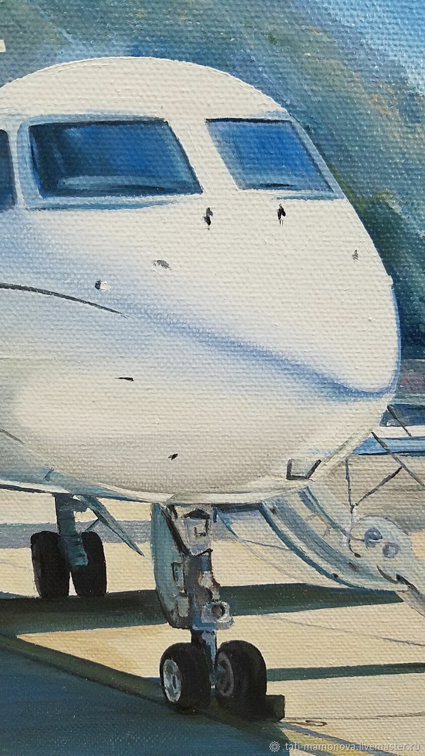 Картина маслом Самолет. Реализм, картина по фото – заказать на Ярмарке ...