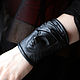 3D Bracelet 'Image in a hat' made of genuine leather. Cuff bracelet. newandw. Online shopping on My Livemaster.  Фото №2