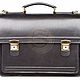 Men's leather briefcase 'Optima-1' black, Men\'s bag, St. Petersburg,  Фото №1