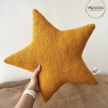 Подушки ручной работы. Ярмарка Мастеров - ручная работа Подушка "Звездочка" (Оранжевый) 45х45 см.. Handmade.