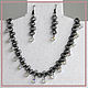 Set necklace and earrings "black lace", Necklace, St. Petersburg,  Фото №1