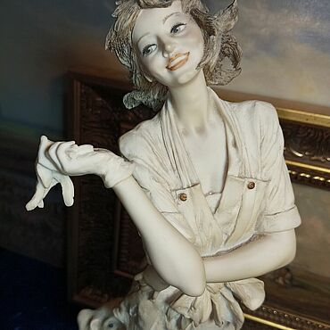 Винтаж ручной работы. Ярмарка Мастеров - ручная работа Винтаж: Capodimonte.Марина.Собака.Armani.каподимонте. Handmade.