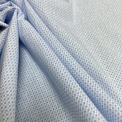 Ткань Блузочно-Плательная Атласная Вискоза В Голубом Цвете Италия