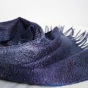 Аксессуары handmade. Livemaster - original item Men`s felted scarf Sea depths. Handmade.