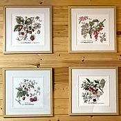 Картины и панно handmade. Livemaster - original item Panels: Botanical study, series. Handmade.