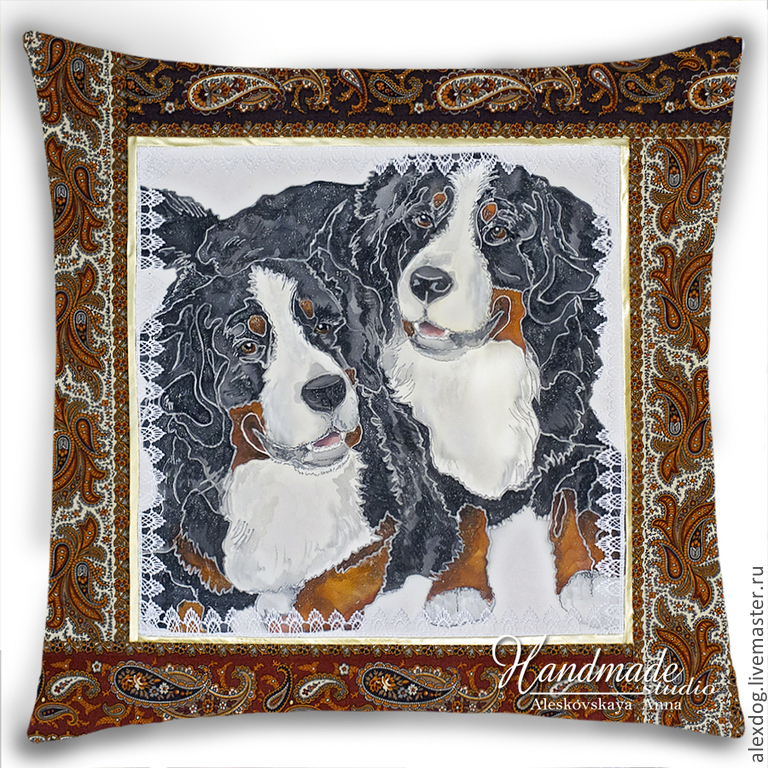 Decorative pillow 'Berne Sennenhund', Pillow, Moscow,  Фото №1