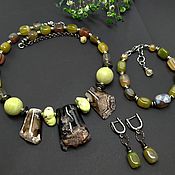 Украшения handmade. Livemaster - original item Jewelry set: necklace, bracelet and earrings. Handmade.