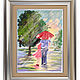 Картина "Пара под дождём", Картины, Коломна,  Фото №1