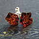 Серьги из янтаря и серебра 925 пробы "Amber flower". Серьги классические. MY STONES Украшения. Интернет-магазин Ярмарка Мастеров.  Фото №2