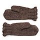 Frilled brown mittens, pigtailed mittens, warm mittens. Mittens. kukla-iz-lesa. My Livemaster. Фото №5