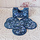 Order Stand under the hot painted 'jeans'. painting and decoupage from Marina (sovaj). Livemaster. . Hot stand Фото №3