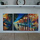 The triptych 'Fall,..', oil, Pictures, Novosibirsk,  Фото №1