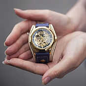 Украшения handmade. Livemaster - original item Calabria wrist watch with wide leather strap. Handmade.