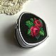 Pill box (small box) with embroidered 'Roses'. Box. Anna's pretty things (flowertenderann). My Livemaster. Фото №4