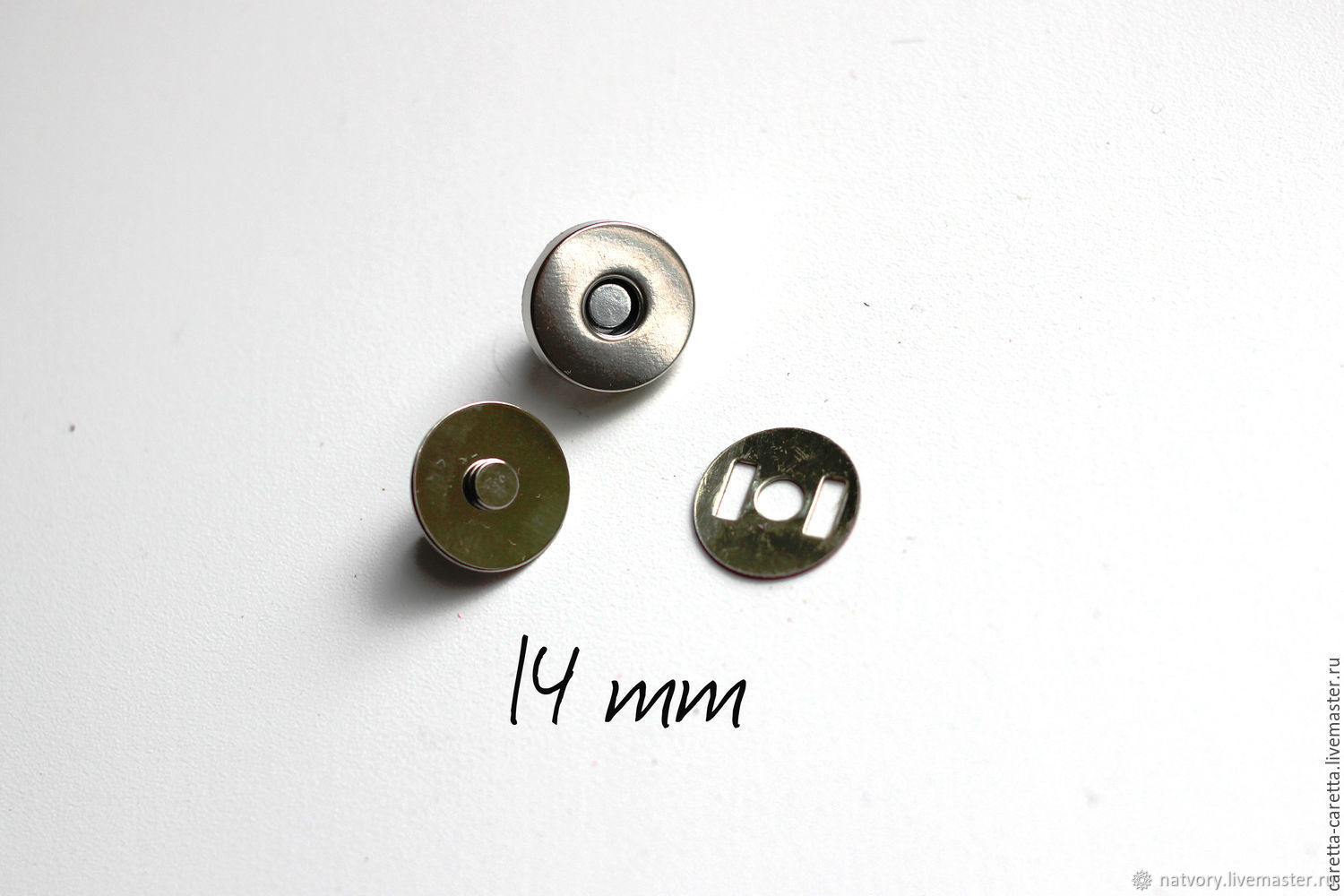 Кнопка магнитная 14 мм  серебро, Кнопки, Санкт-Петербург,  Фото №1
