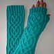 Mittens long knitted Milada, St. emerald. Mitts. HOBBIMANIYA. Online shopping on My Livemaster.  Фото №2