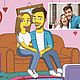 Ваш портрет на заказ в стиле мультфильма Симпсоны. Прикольные подарки. WoowMarket. Интернет-магазин Ярмарка Мастеров.  Фото №2