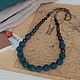 Заказать Бусы Тёмная морская волна. Natural_beads. Ярмарка Мастеров. . Бусы Фото №3
