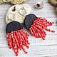 Handmade PASSIONATE TANGO earrings with beads. Earrings. ArtBijou - Natalia Pakhomova. Online shopping on My Livemaster.  Фото №2
