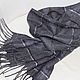 Men's felted scarf 'Grey Scotland', Scarves, Moscow,  Фото №1