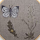 Заказать Вышитая картина: бабочка, пастушья сумка, божья коровка. TinyStitch. Ярмарка Мастеров. . Картины Фото №3