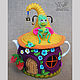 Грелка на чайник "Домик букашки и бабочки" (с чайником), Чехол на чайник, Тутаев,  Фото №1