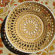 Carved round plate made of birch bark 'Rings'. Art.5019, Plates, Tomsk,  Фото №1