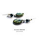 MOONLIGHT - earrings from jewelry resin with fern, Stud earrings, Engels,  Фото №1