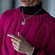 Jerseys: Pink women's knitted sweater with braids oversize to order. Sweaters. Kardigan sviter - женский вязаный свитер кардиган оверсайз. My Livemaster. Фото №4