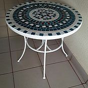 Для дома и интерьера handmade. Livemaster - original item TABLES: Coffee table with mosaic D-60cm. Handmade.