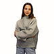 Grey merino wool sweater, size L in stock, Sweaters, Rostov-on-Don,  Фото №1