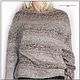 Джемпер " Fancy № 16" капучино из мер-са и кидмохера. Джемперы. Ирина(shvilinka.knit). Интернет-магазин Ярмарка Мастеров.  Фото №2