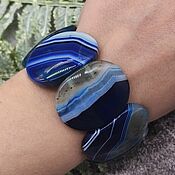 Украшения handmade. Livemaster - original item Natural Blue agate . bracelet agate. Handmade.