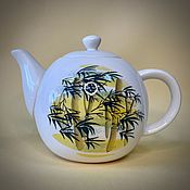 Посуда handmade. Livemaster - original item Teapots: Bamboo Pearl / author`s painting/. Handmade.