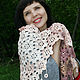 Elegant women's shawl shawl scarf with tassels for spring Delicate Beige, Shawls, Ekaterinburg,  Фото №1