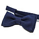 Bow tie dark blue solid. Ties. Super Bow Ties. Online shopping on My Livemaster.  Фото №2